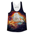 Purrfect Pizza Galaxy Girls Tank