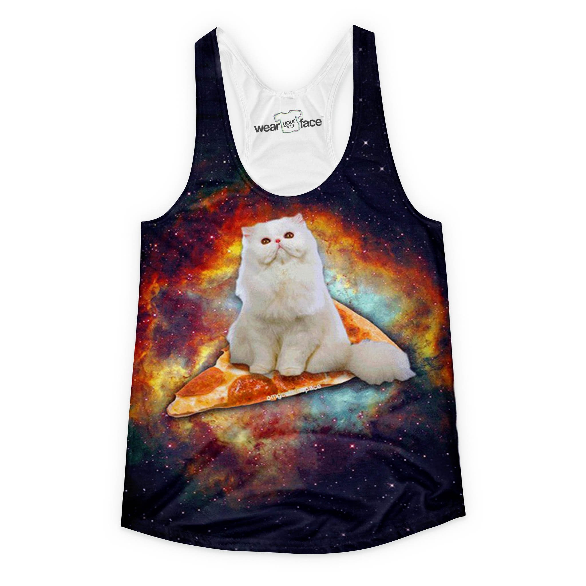 Purrfect Pizza Galaxy Girls Tank