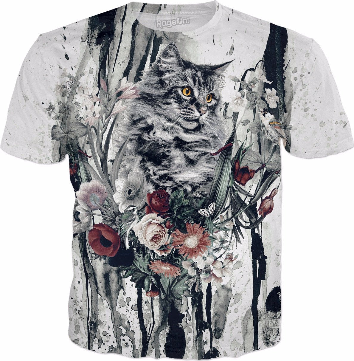 Cat in Flowers T-Shirt