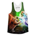 Lightsaber Cat Wars Girls Tank
