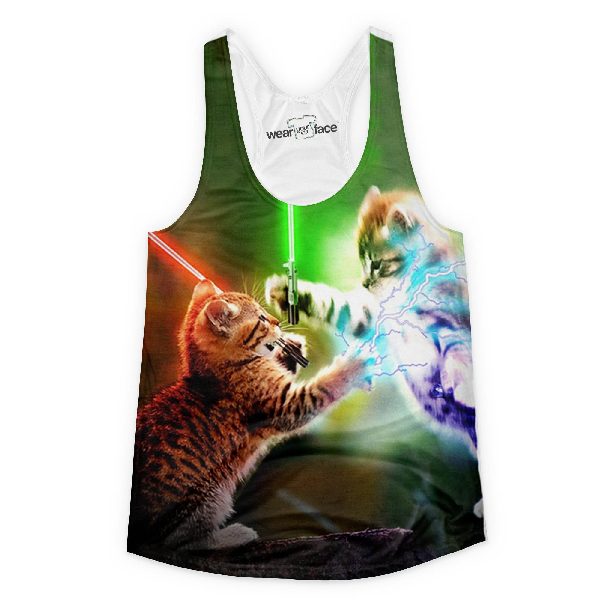 Lightsaber Cat Wars Girls Tank