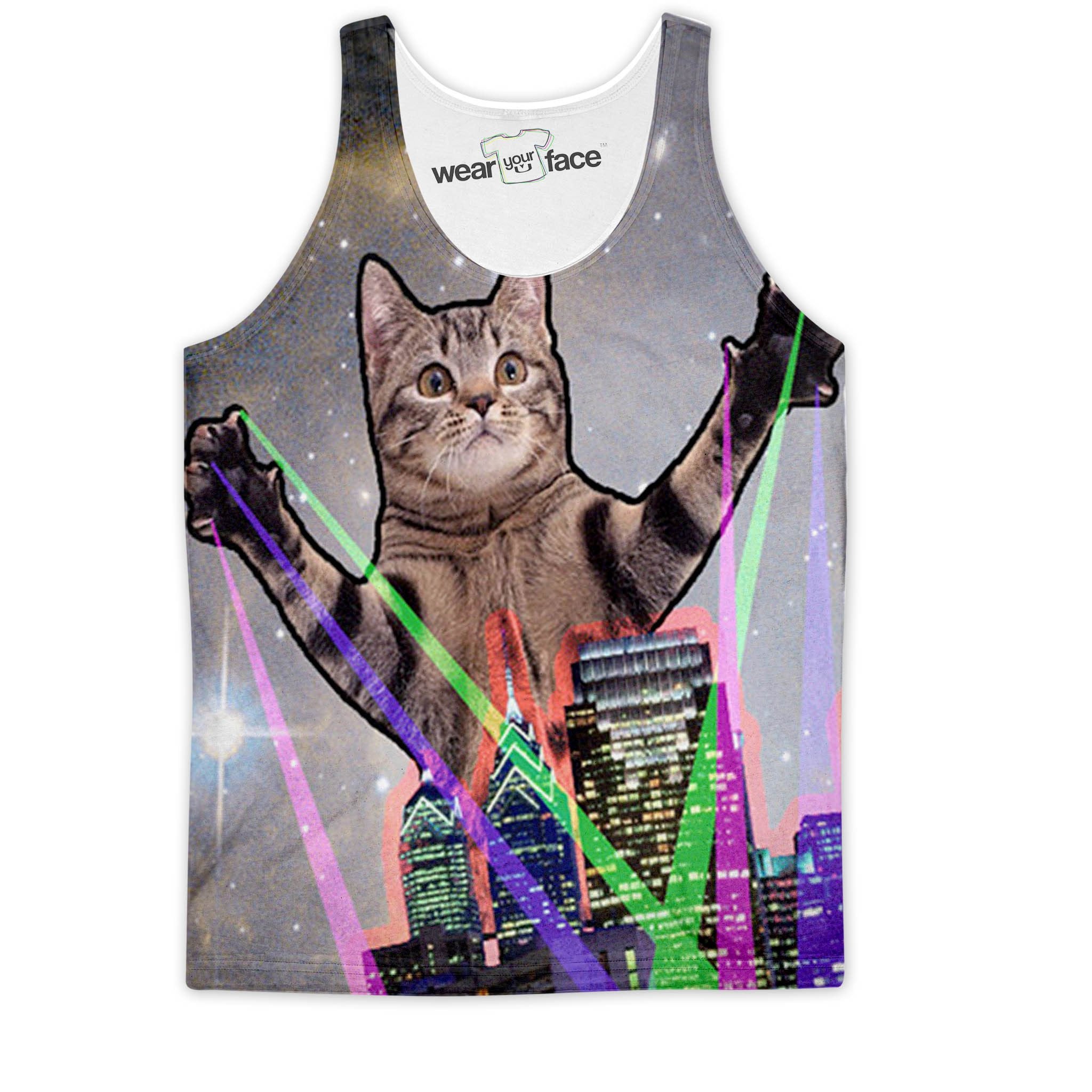 Giant Neon Spotlight Cat Tank
