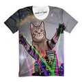 Giant Neon Spotlight Cat T-Shirt