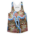 Trippy Neon Feline Girls Tank