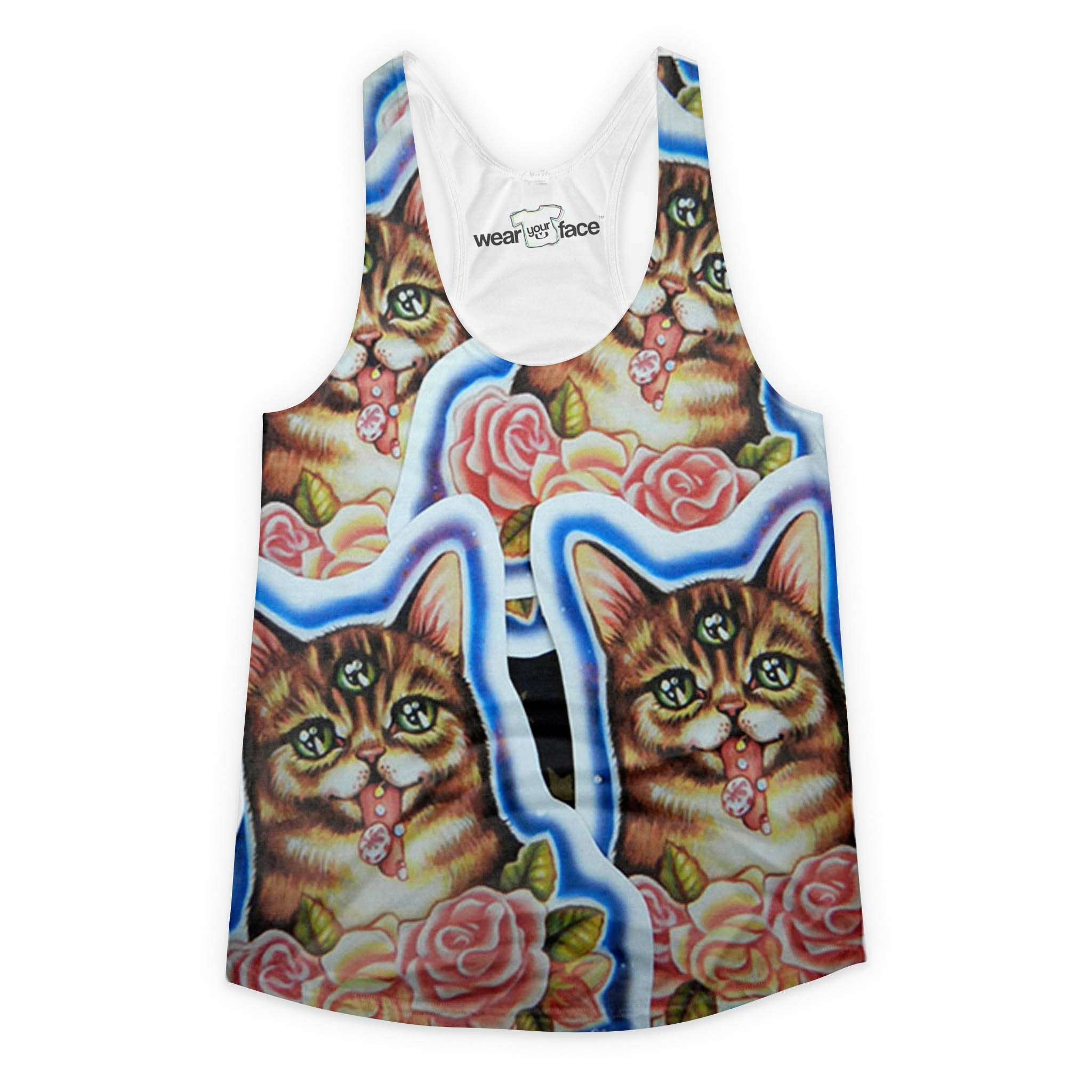 Trippy Neon Feline Girls Tank
