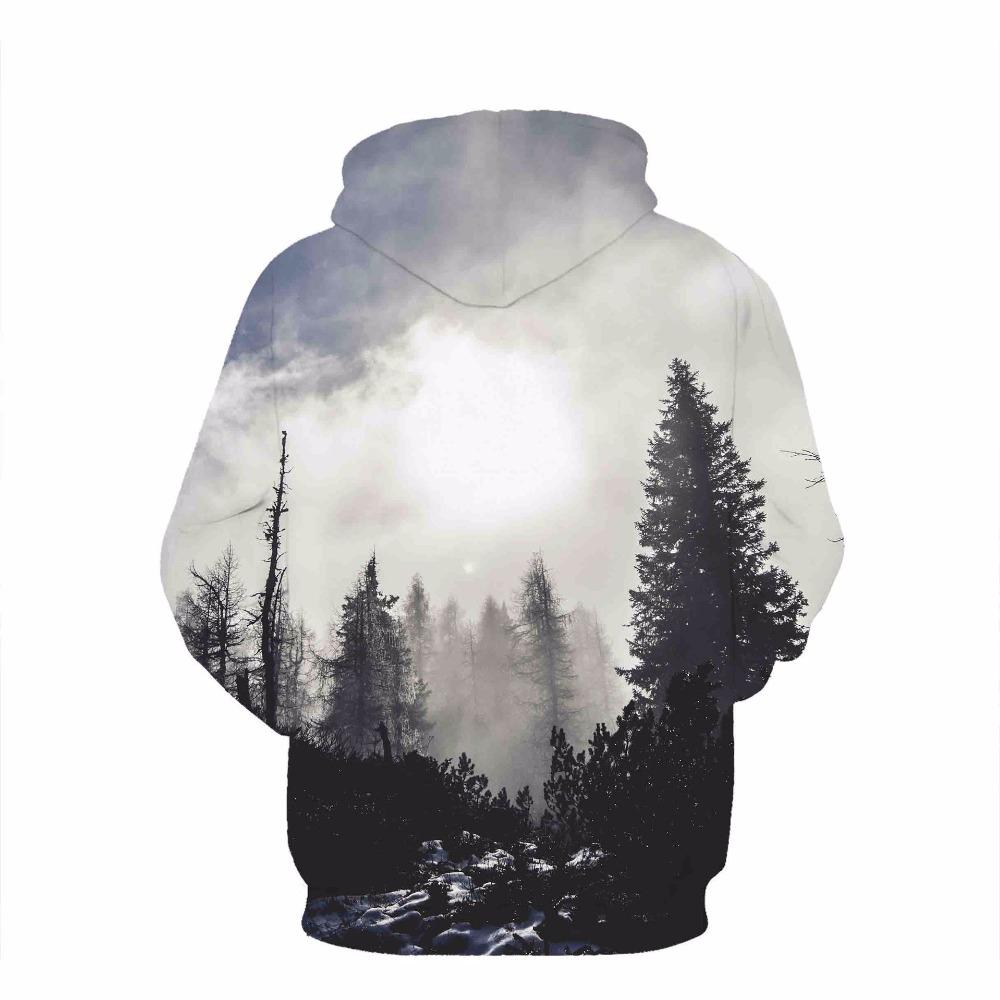 Black & White Forest Hoodie