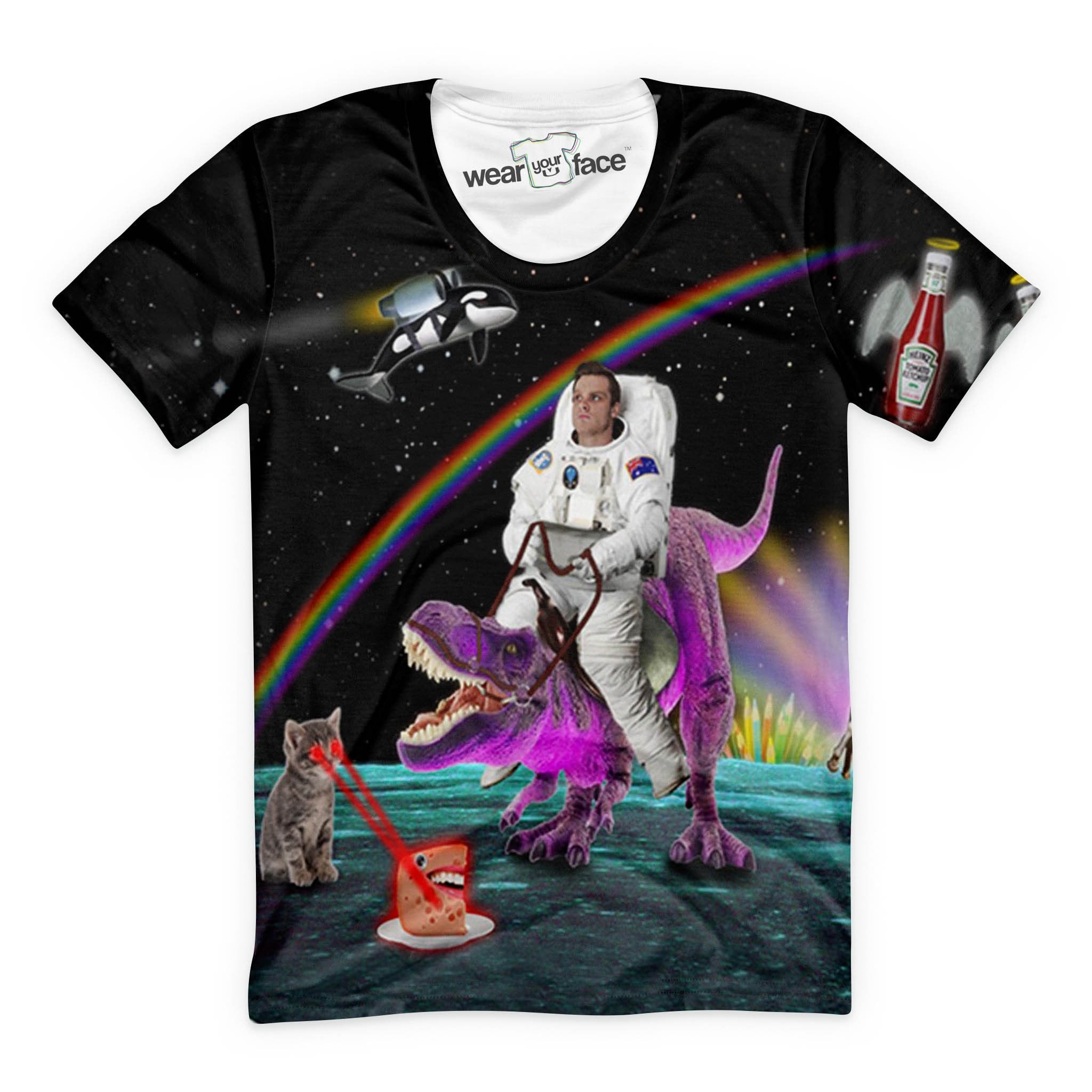 Astronaut Riding Dinosaur T-Shirt