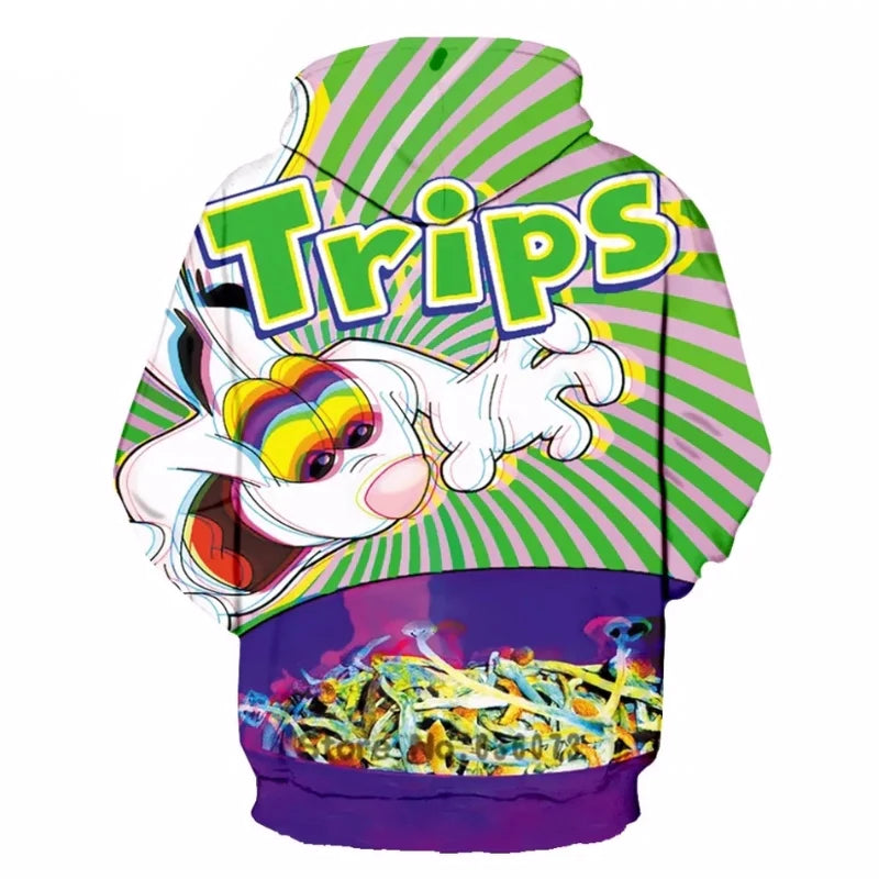 Trips Trippy Trix Rabbit Psychedelic Hoodie