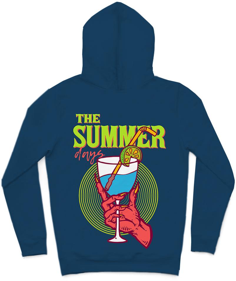 The Summer Days Trendy All-Over Print Solid Cyprus Hoodie