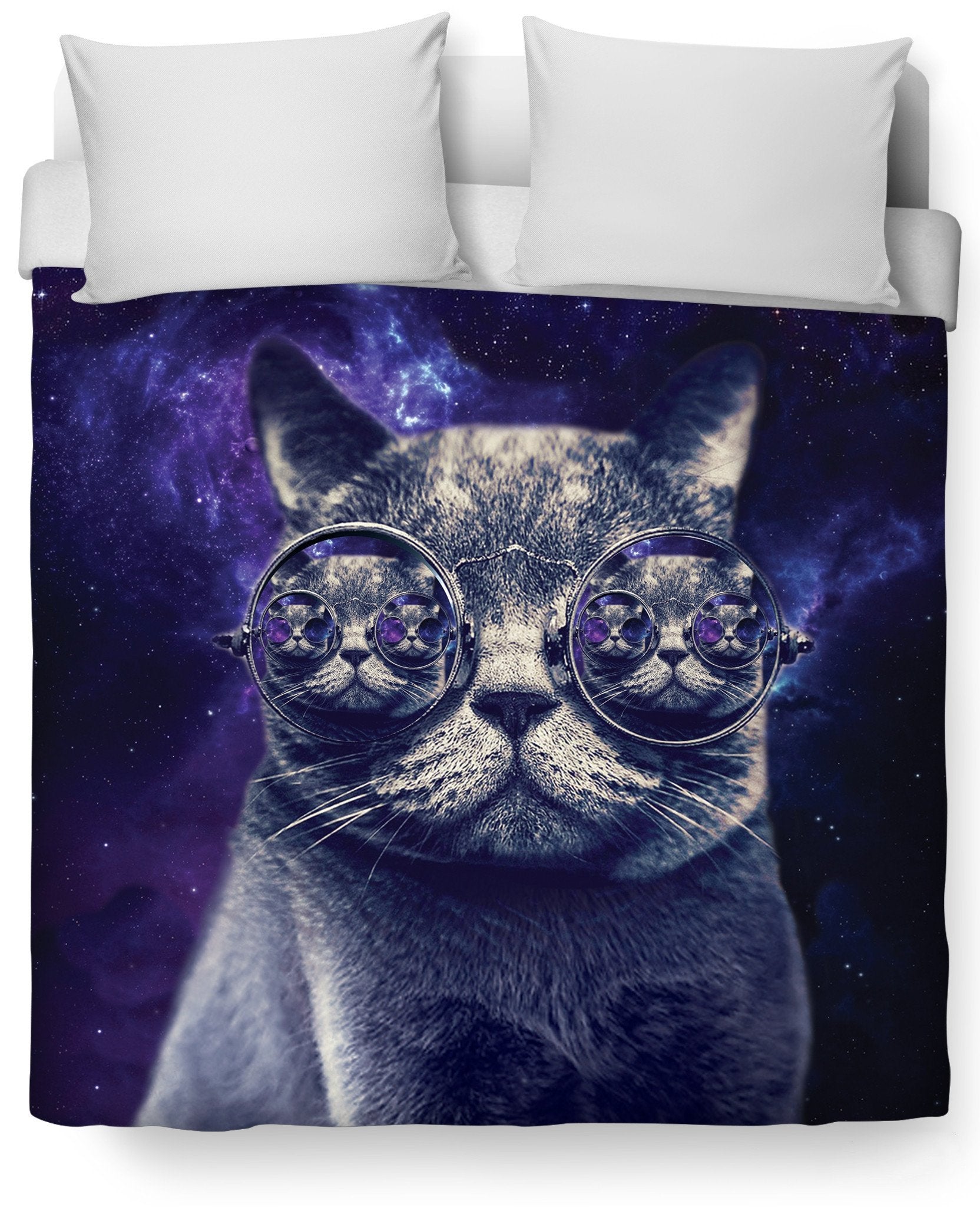 Hipster Cat Duvet Cover