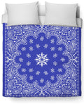 Blue Bandana Duvet Cover