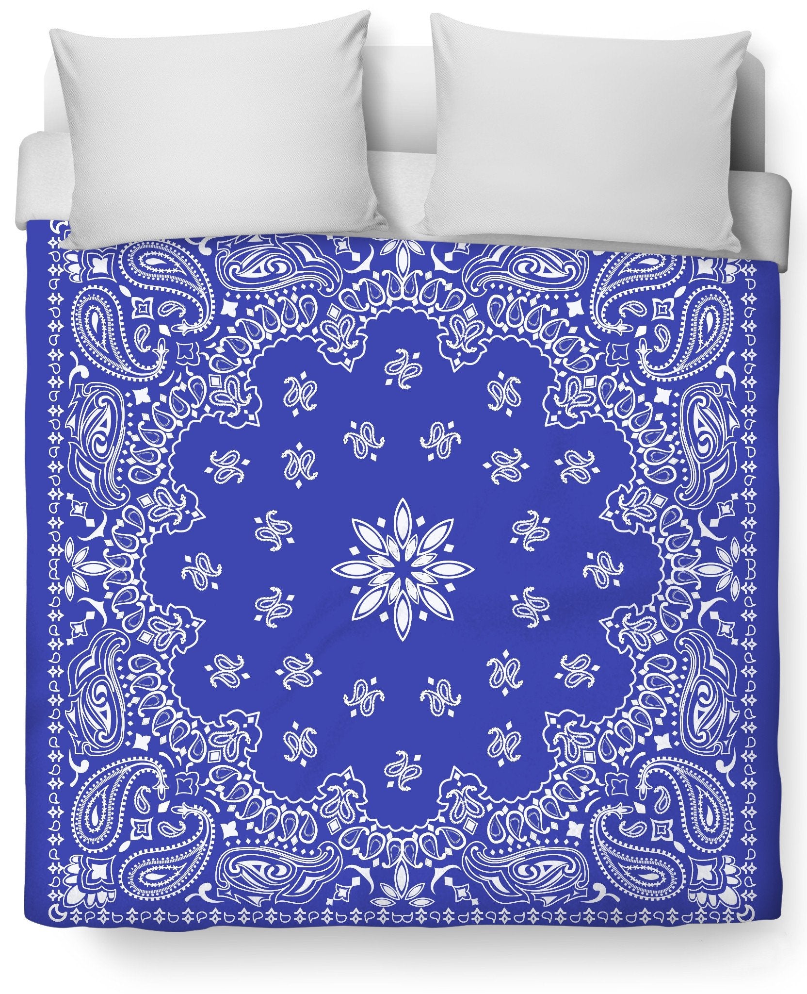 Blue Bandana Duvet Cover