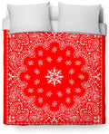 Red Bandana Duvet Cover
