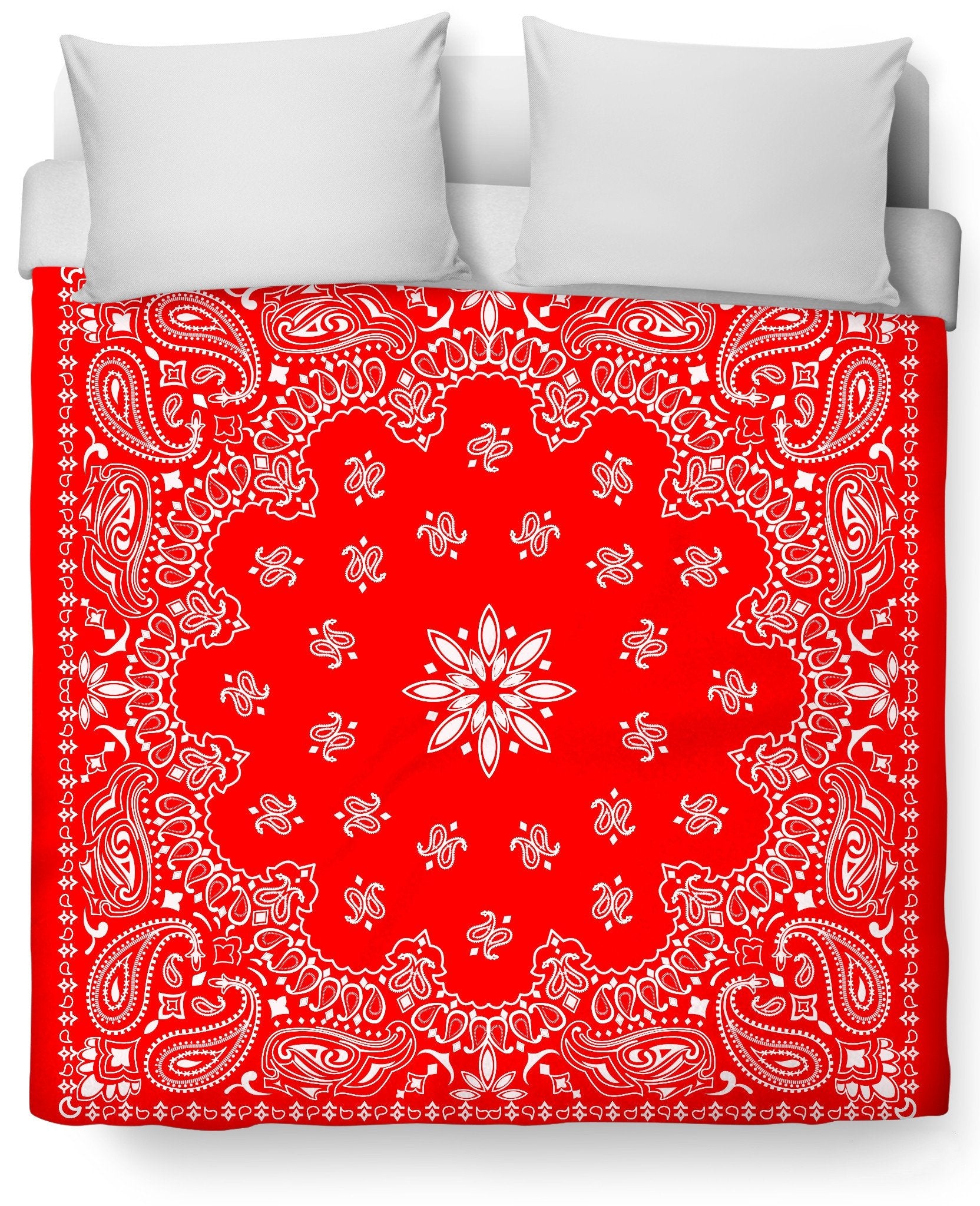 Red Bandana Duvet Cover