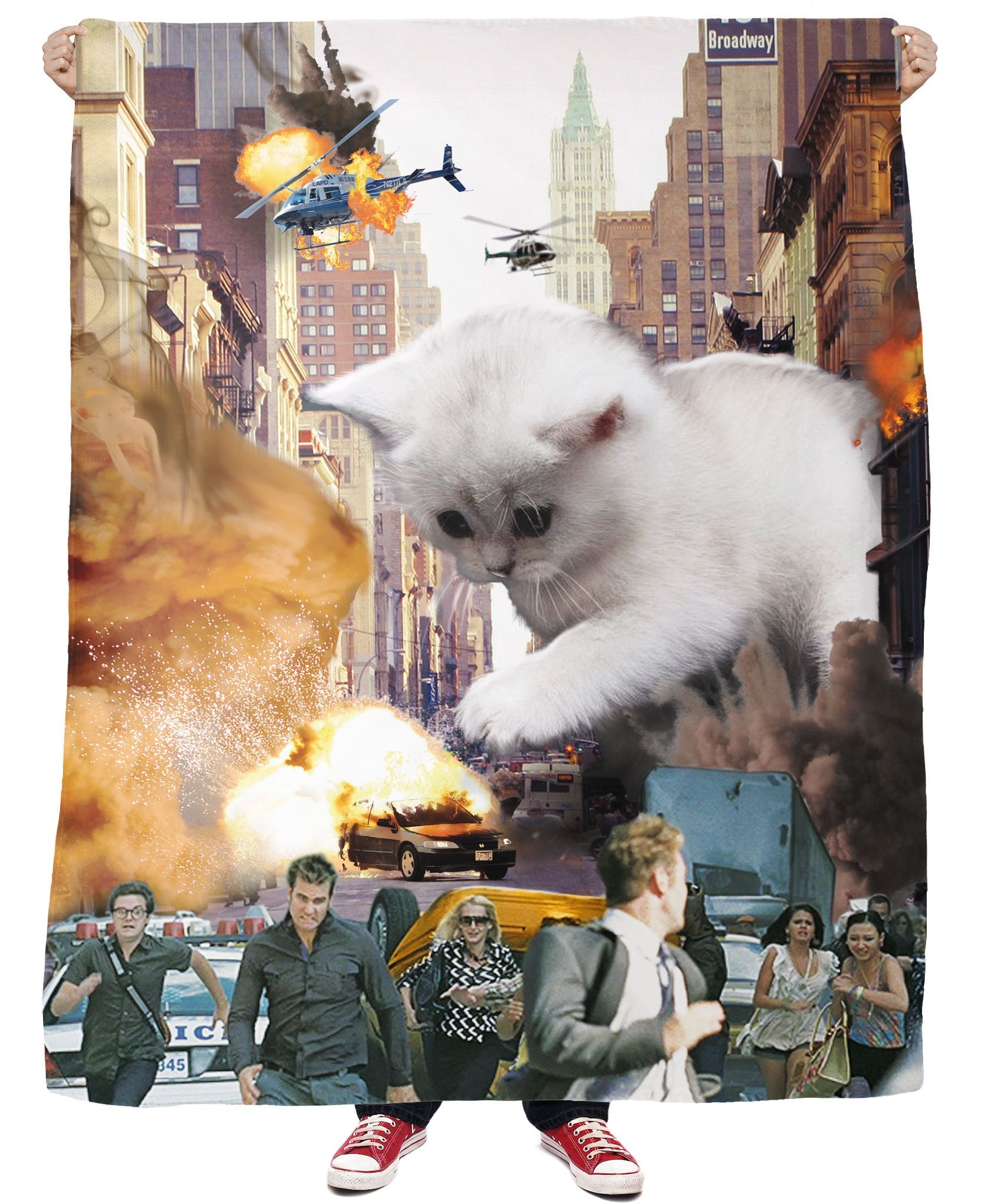 Rampage Cat Fleece Blanket