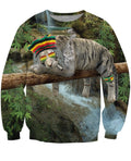 Rasta Tiger Crewneck Sweatshirt