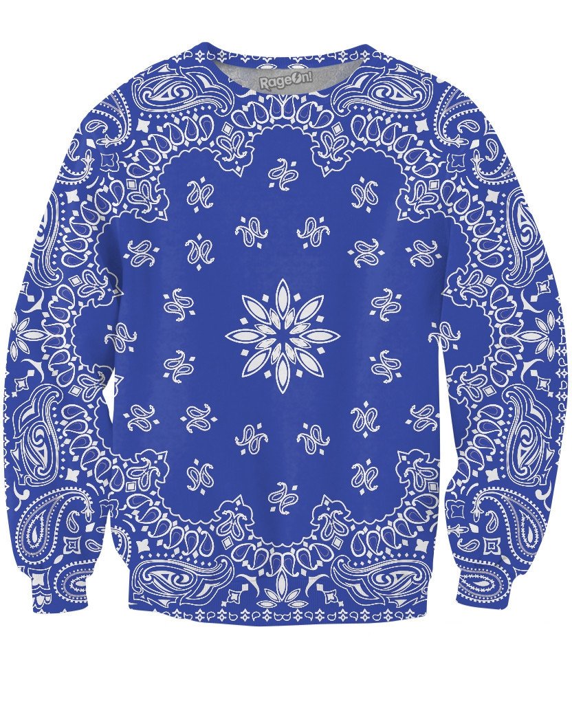 Blue Bandana Crewneck Sweatshirt