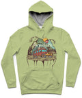 I Can Go Anywhere Trendy All-Over Print Solid Caper Hoodie