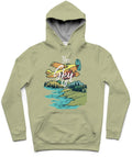 The Sky Is Not The Limit Trendy All-Over Print Solid Coriander Hoodie
