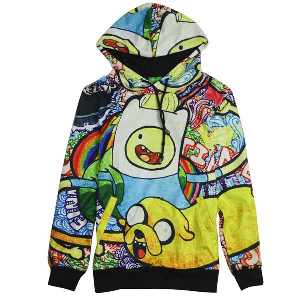 Adventure Time All Over Print Jake and Finn Cartoon Collage Hoodie