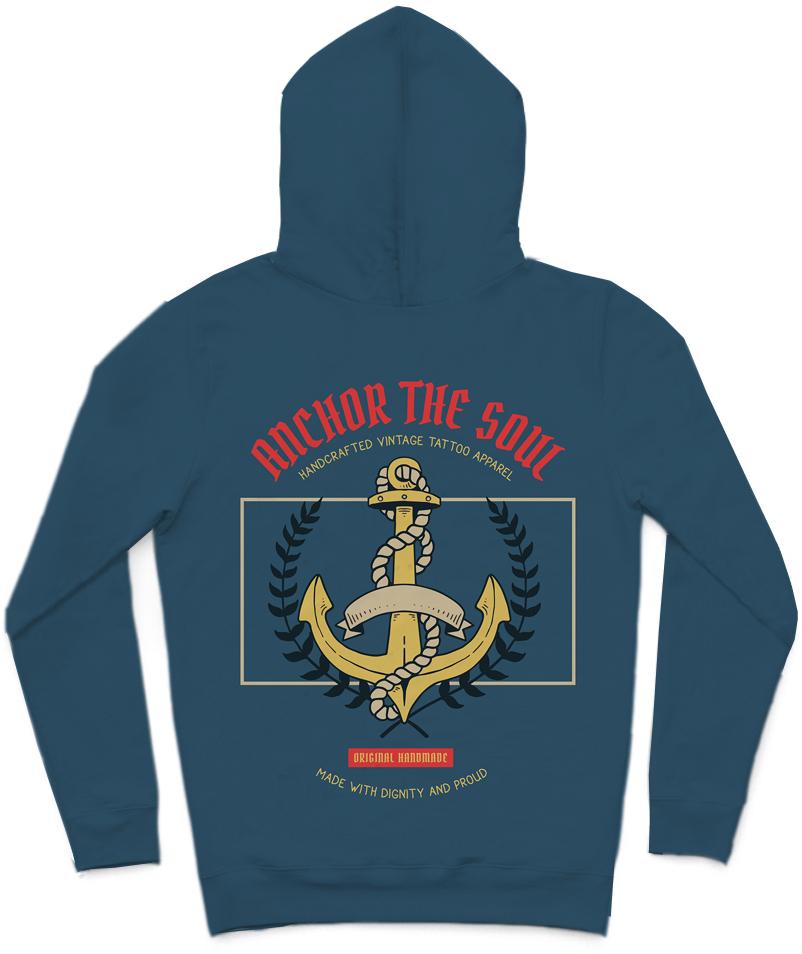 Anchor The Soul Trendy All-Over Print Solid Arapawa Hoodie