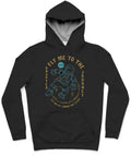 Fly Me To The Moon Trendy All-Over Print Solid Nero Hoodie