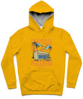 Tropical Beach Paradise Trendy All-Over Print Solid Orange Hoodie