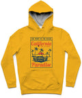 California Paradise Trendy All-Over Print Solid Gold Tips Hoodie