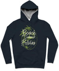 Beach Summer Holiday Trendy All-Over Print Solid Black Pearl Hoodie