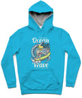 Ocean Wave Trendy All-Over Print Solid Summer Sky Hoodie