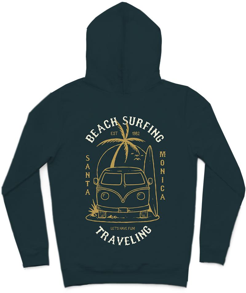 Beach Surfing Trendy All-Over Print Solid Tangaroa Hoodie