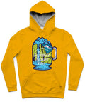 The Summer Nature Trendy All-Over Print Solid Orange Hoodie