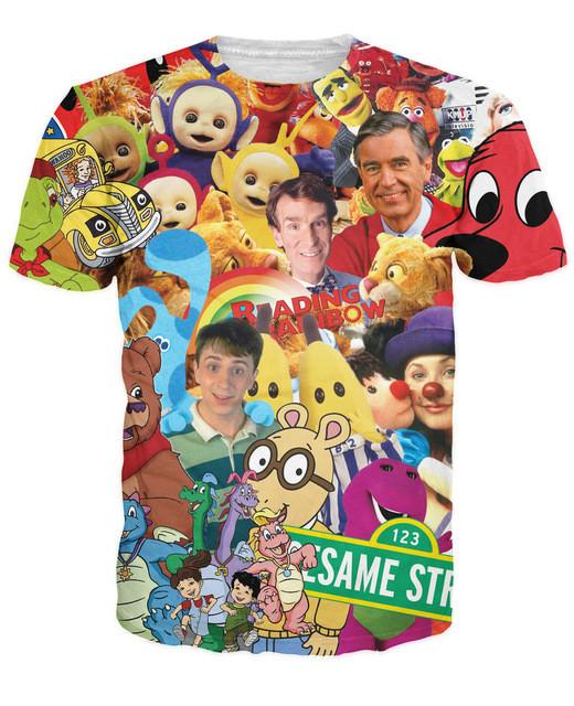 Childhood TV Shows Collage T-Shirt