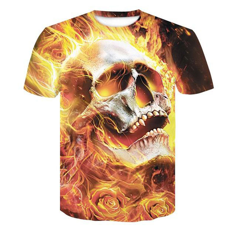 Yellow Fire Skull Rose