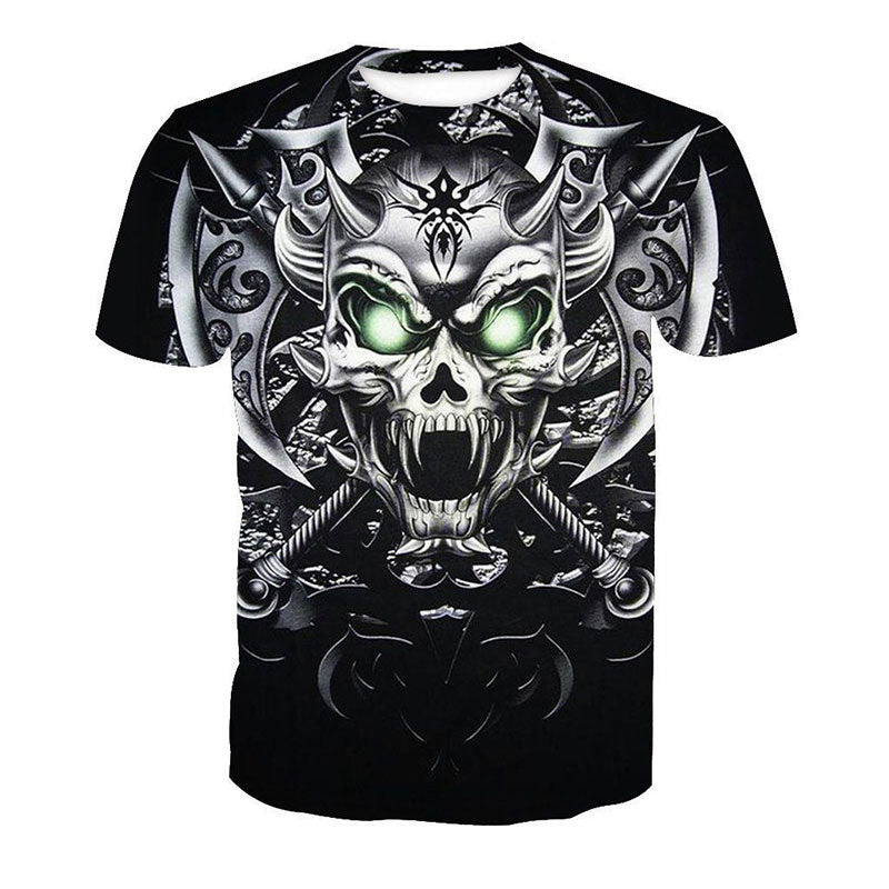 Metal Skull Poleaxe