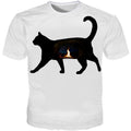 black cat walking