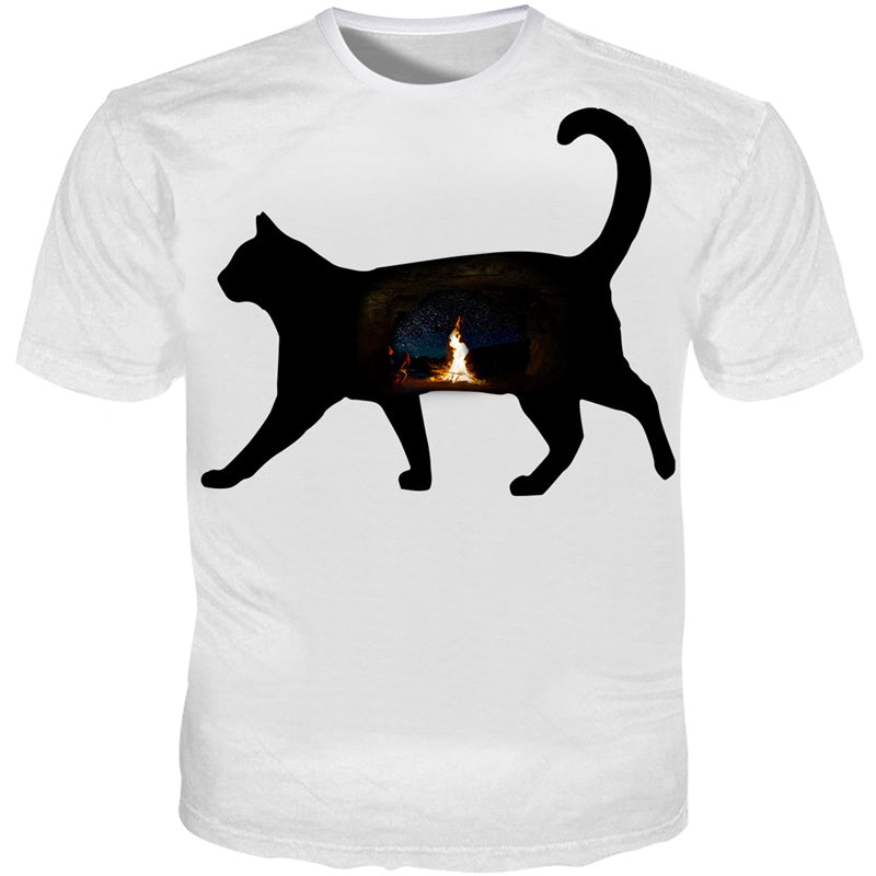 black cat walking