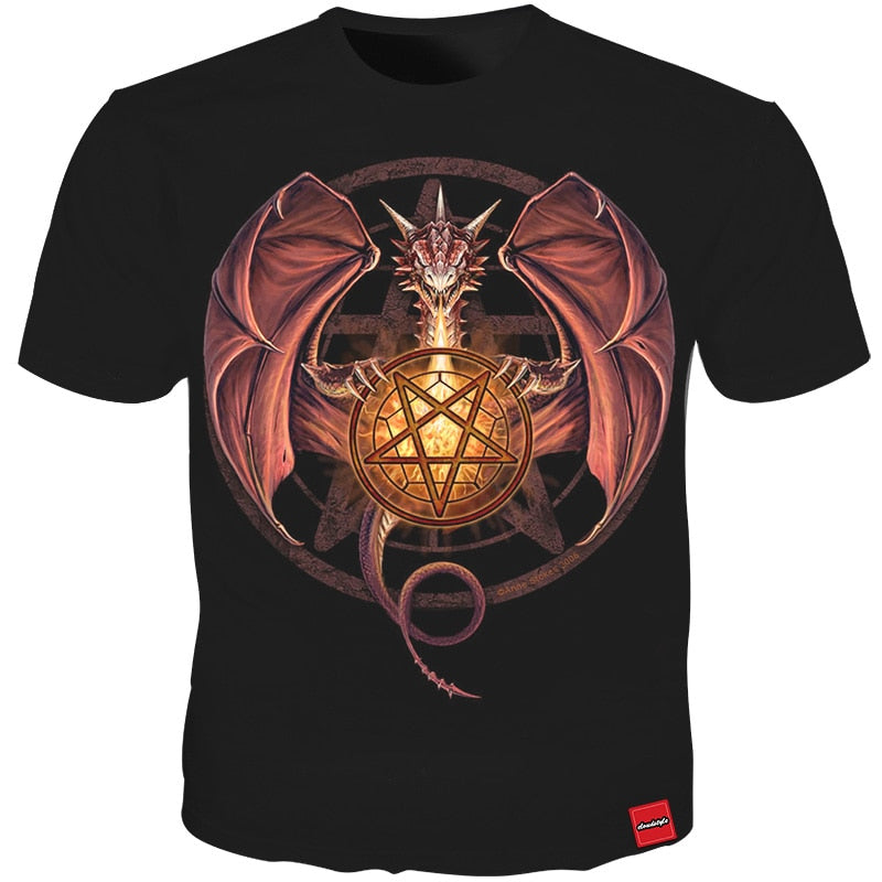 pentagram dragon shiled