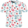 flamingo pattern tee