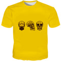 skulls yellow tee