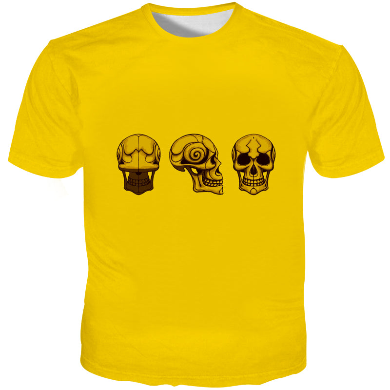 skulls yellow tee