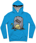 You're Next Trendy All-Over Print Solid Denim Hoodie