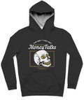Money Talks Time Trendy All-Over Print Solid Night Rider Hoodie