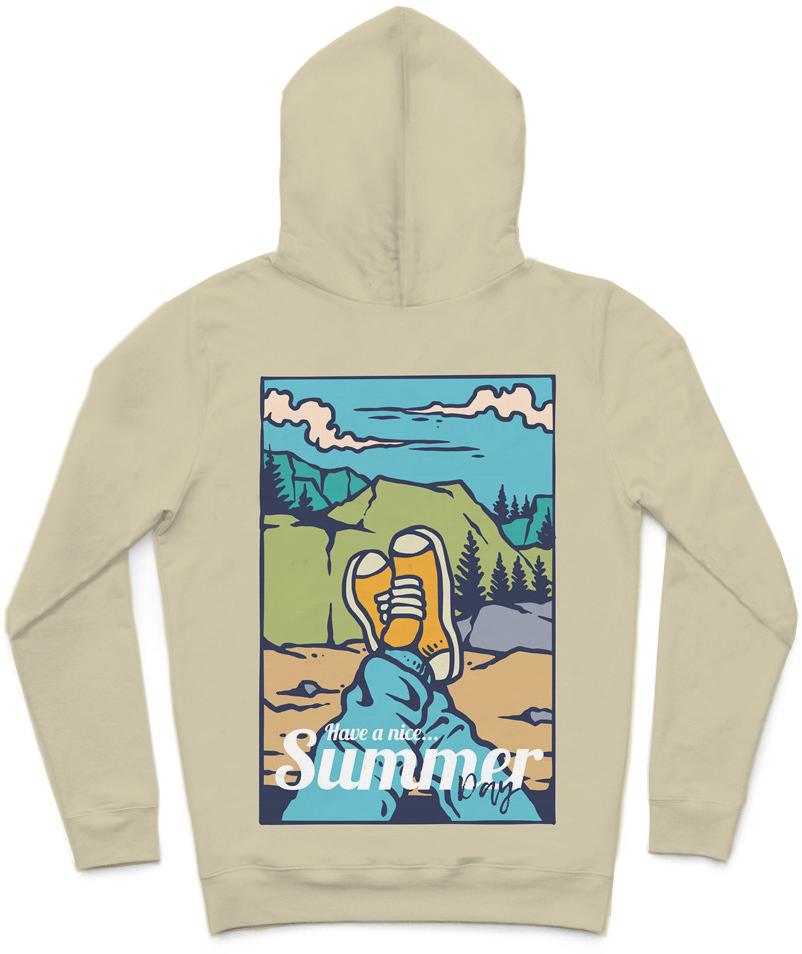 Summer Day Trendy All-Over Print Solid Sisal Hoodie