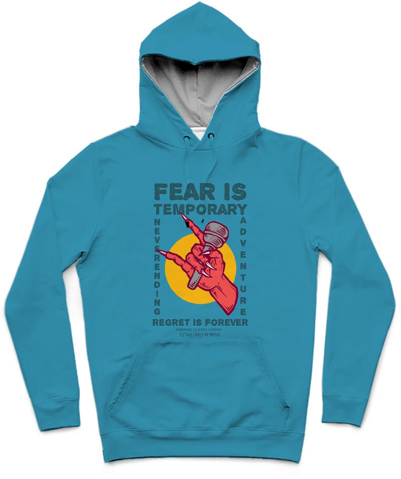 Regret Is Forever Trendy All-Over Print Solid Scooter Hoodie