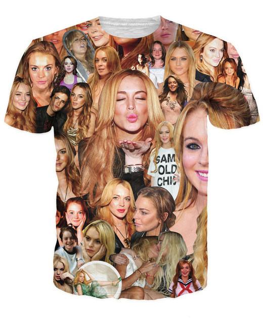 Lindsay Lohan Collage T-Shirt