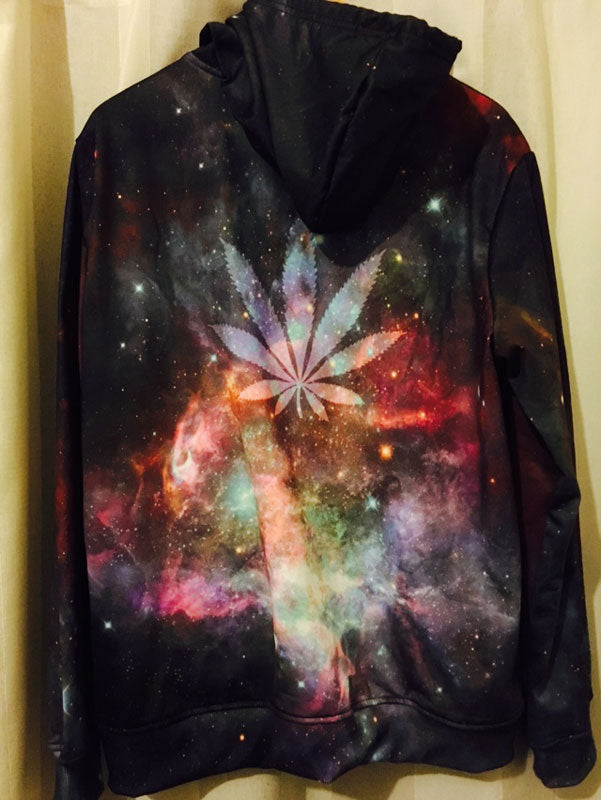 Weed Leaves Space Galaxy