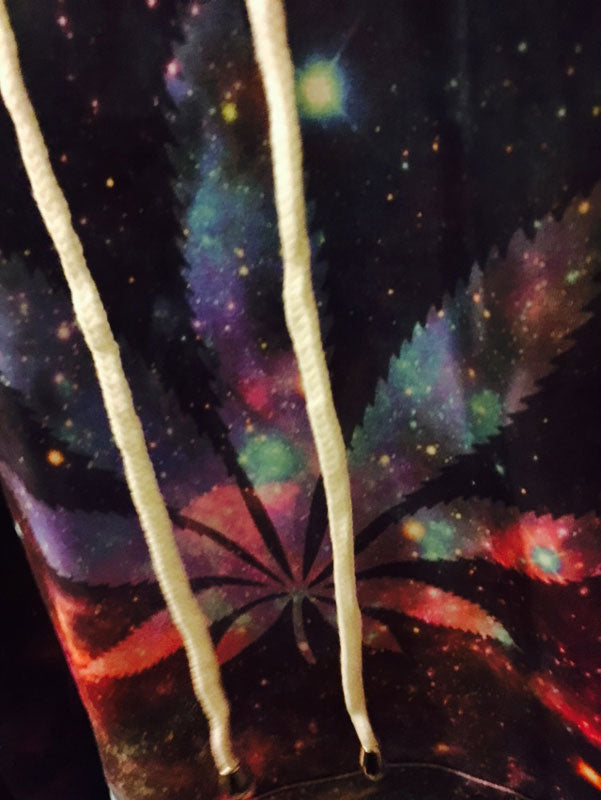 Weed Leaves Space Galaxy