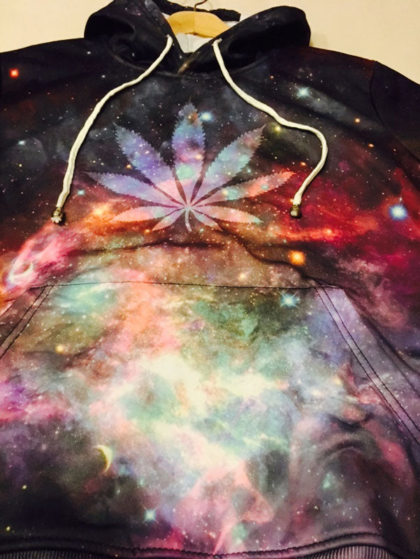 Weed Leaves Space Galaxy