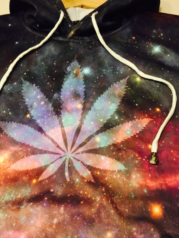 Weed Leaves Space Galaxy